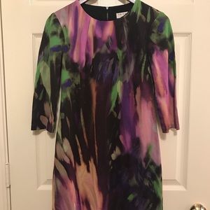 Trina Turk Long Sleeve Abstract Print Dress Sz 2